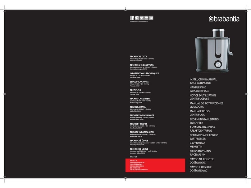 Brabantia BBEK1123 instruction manual