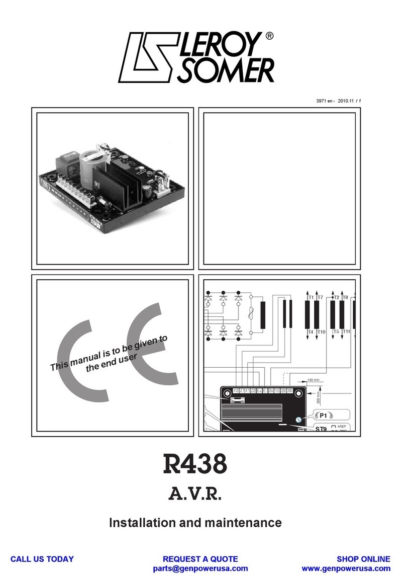 Leroy-Somer R438 Installation and Maintenance