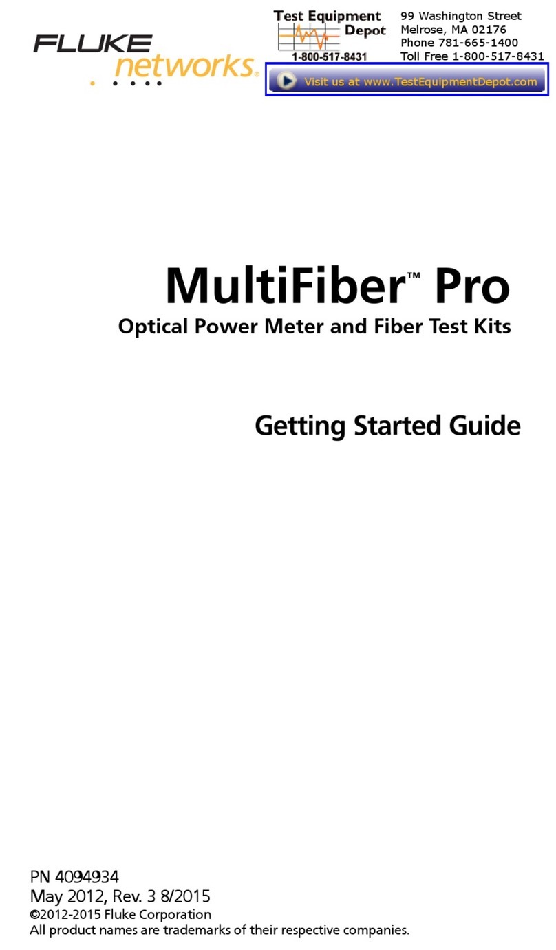 Fluke MultiFiber Pro User manual