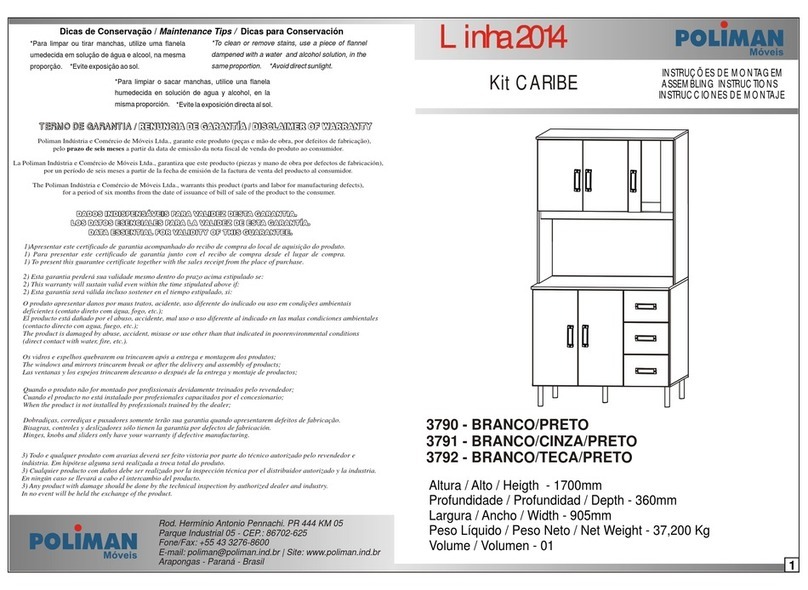 Poliman 3790 Installation guide