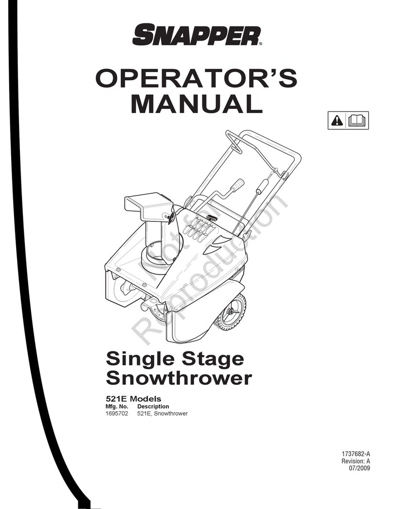 Snapper 521E User manual