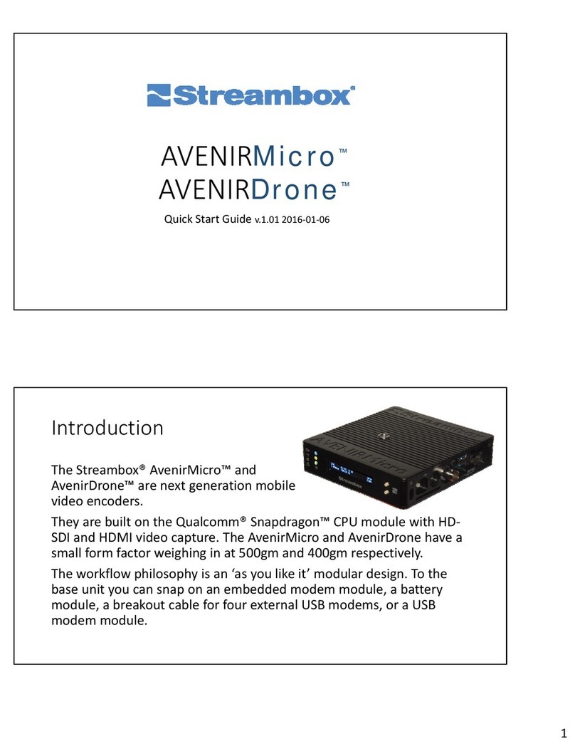Streambox AVENIRMicro quick start guide