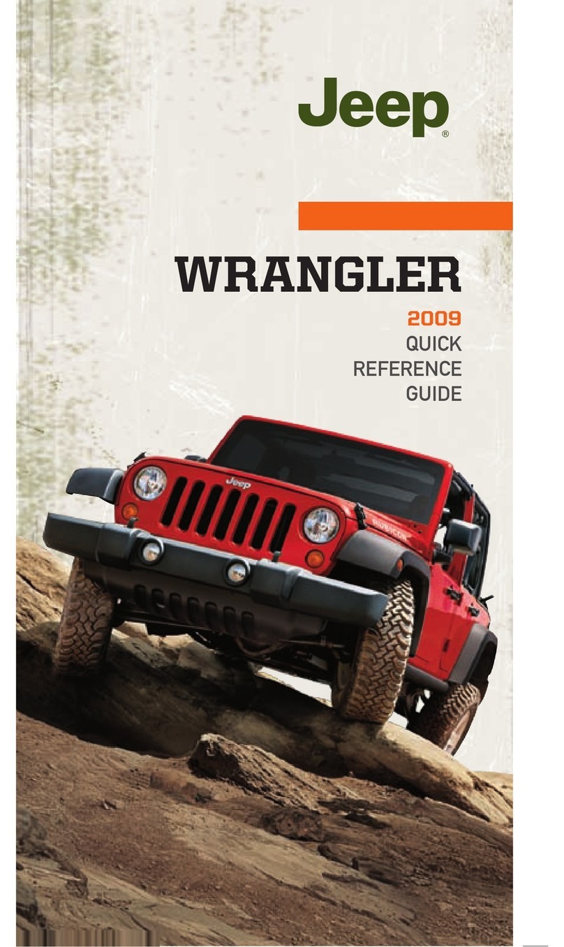 Jeep 2009 Wrangler Quick reference guide