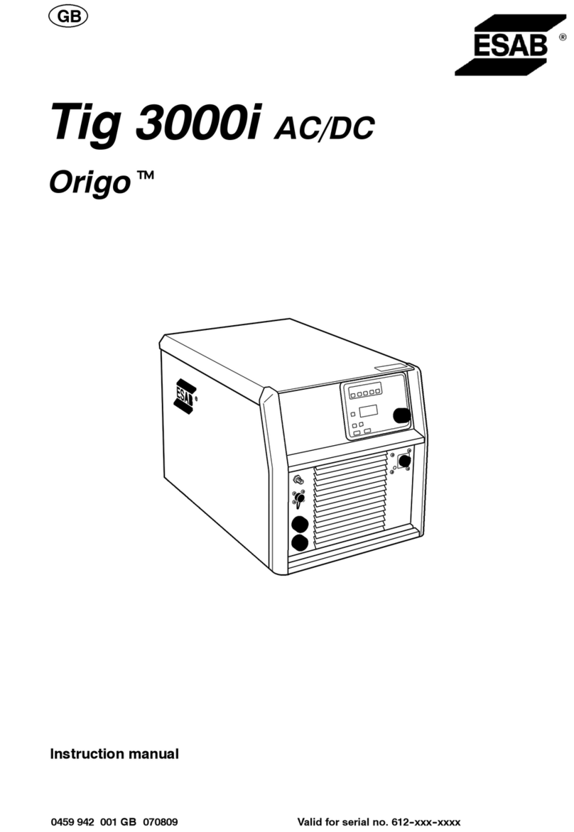 ESAB Origo Tig 3000i instructions