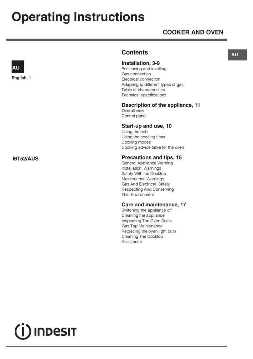 Indesit I6T52/AUS operating instructions