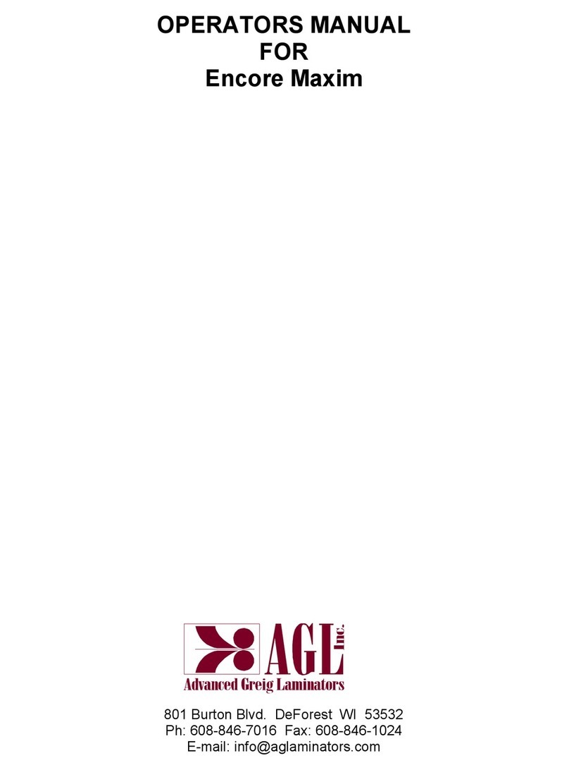 AGL Encore Maxim Operator's manual
