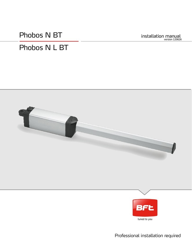 BFT PHOBOS N BT installation manual