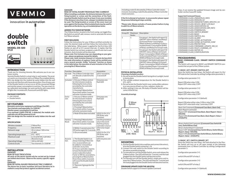 Vemmio DS-100 owner's manual
