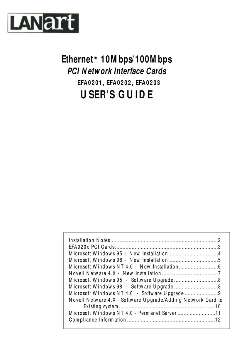 Transition Networks LANart EFA0201 user guide