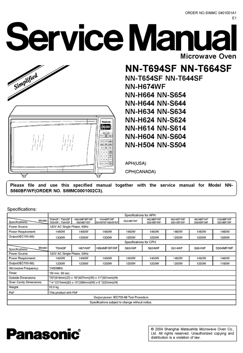 Panasonic NN-T694SF Service manual