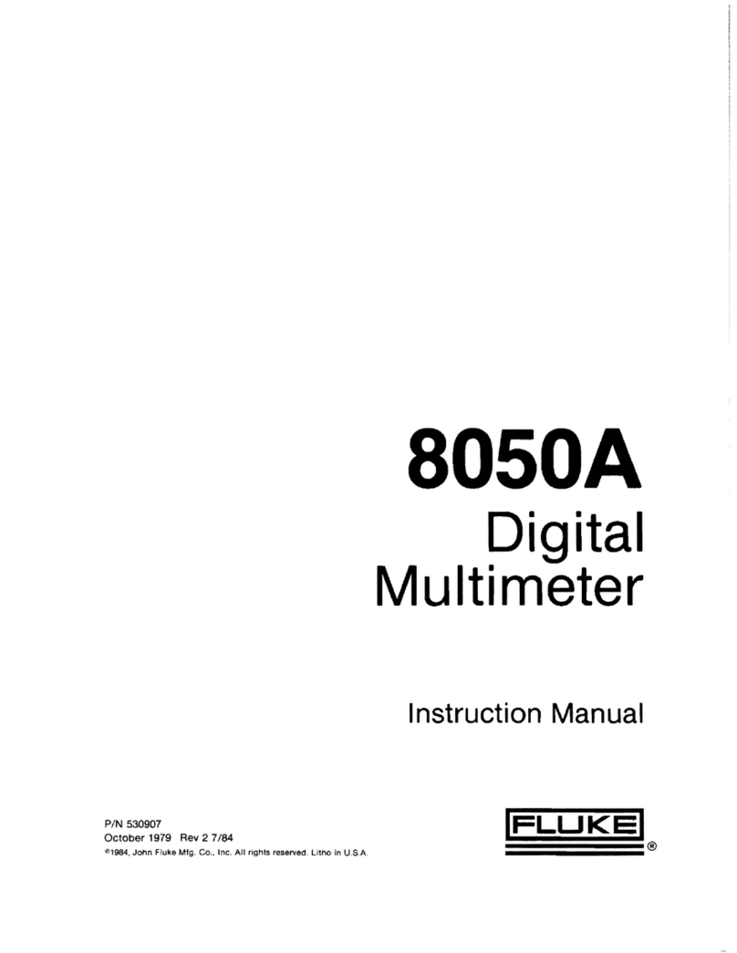 Fluke 8050A User manual