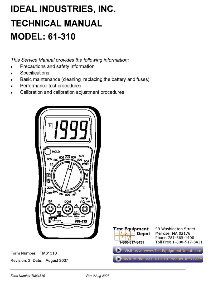 IDEAL INDUSTRIES 61-310 Technical manual