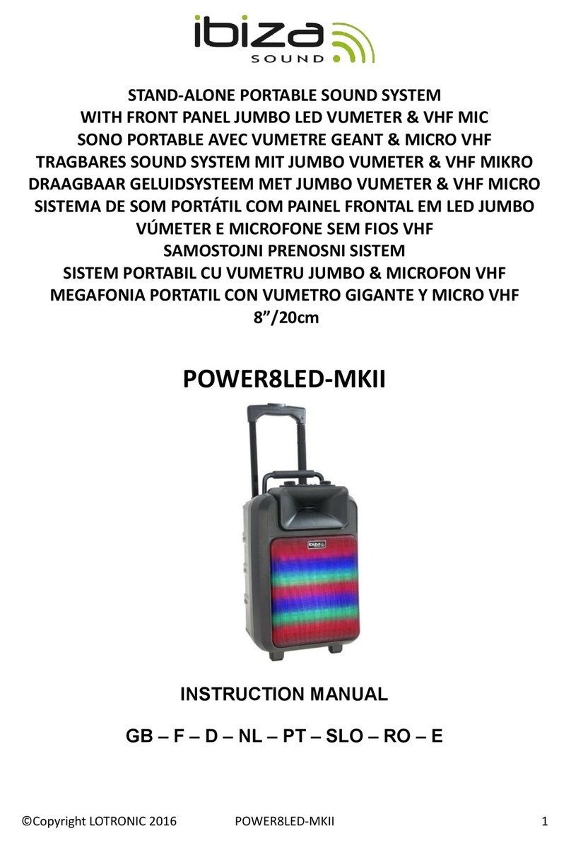 Ibiza sound POWER8LED-MKII User manual
