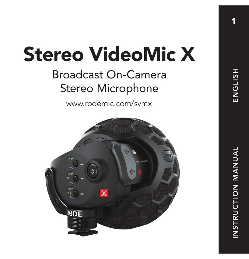 RODE Microphones Stereo VideoMic X User manual