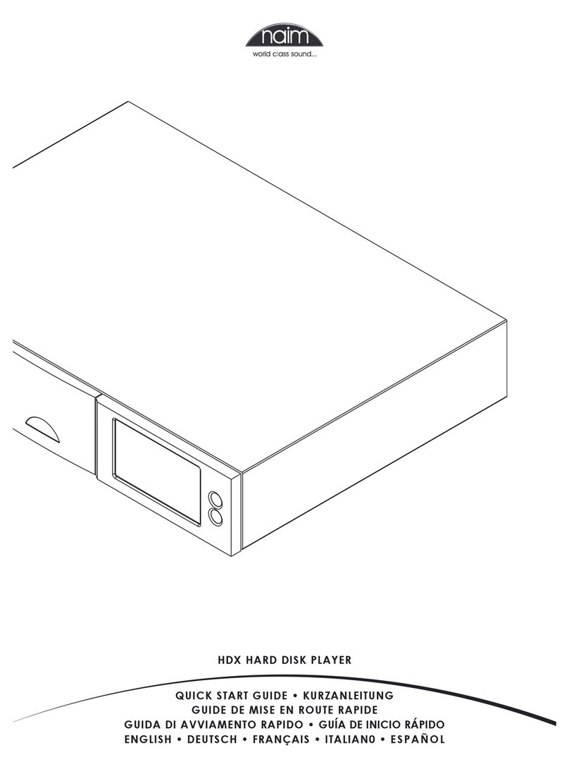 NAIM HDX - REMOTE CONTROL CODE quick start guide
