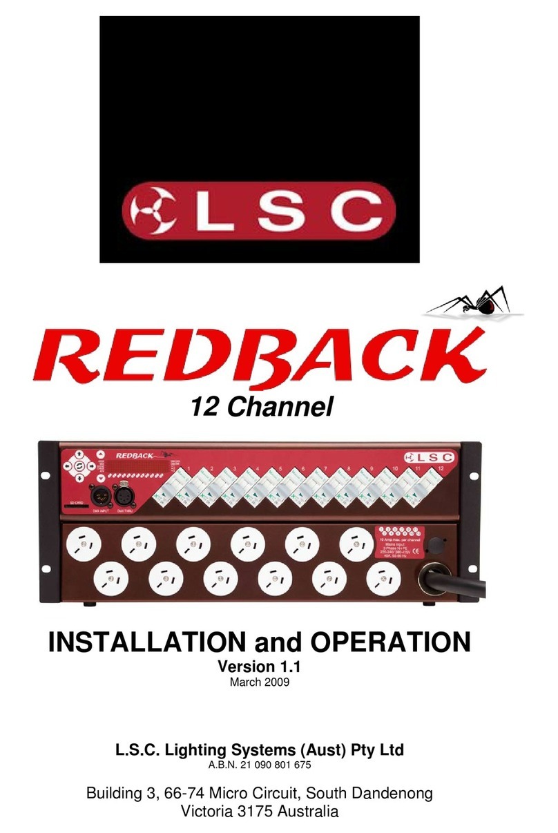 LSC Redback 12 Channel Installation and operation