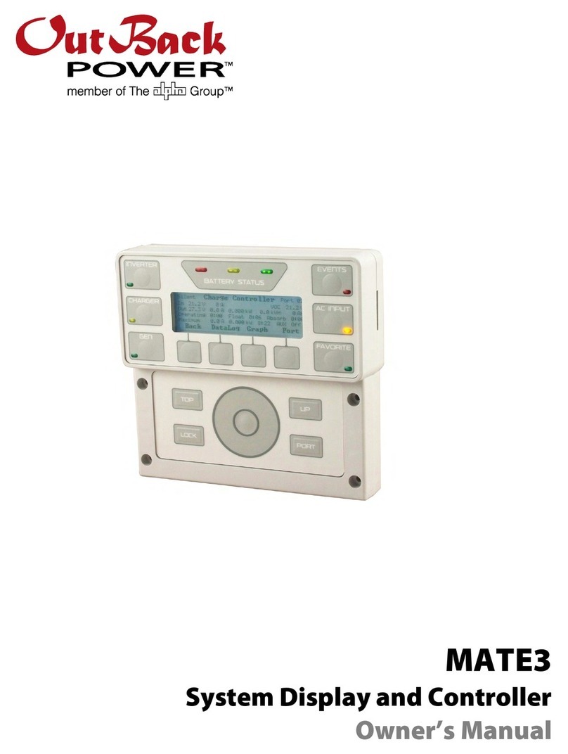 OutBack Power MATE3 depicted User manual