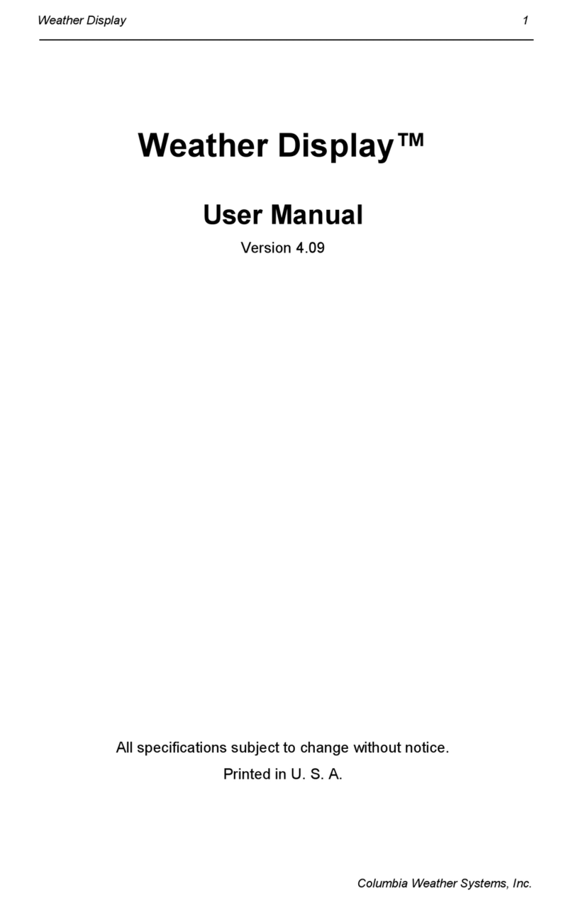 Columbia Weather Systems Weather Display User manual