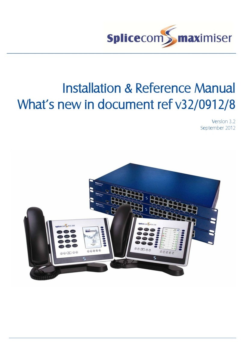 Splicecom PCS 582G Installation and operating manual Splicecom PCS 582G Installation and operating manual