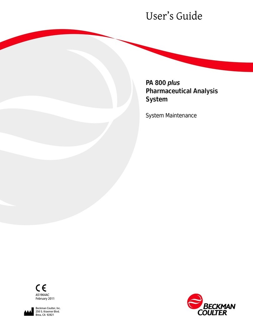 Beckman Coulter PA 800 plus User manual