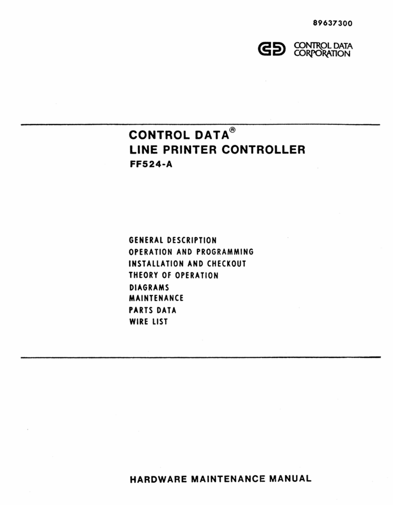 Control Data FF524-A User manual