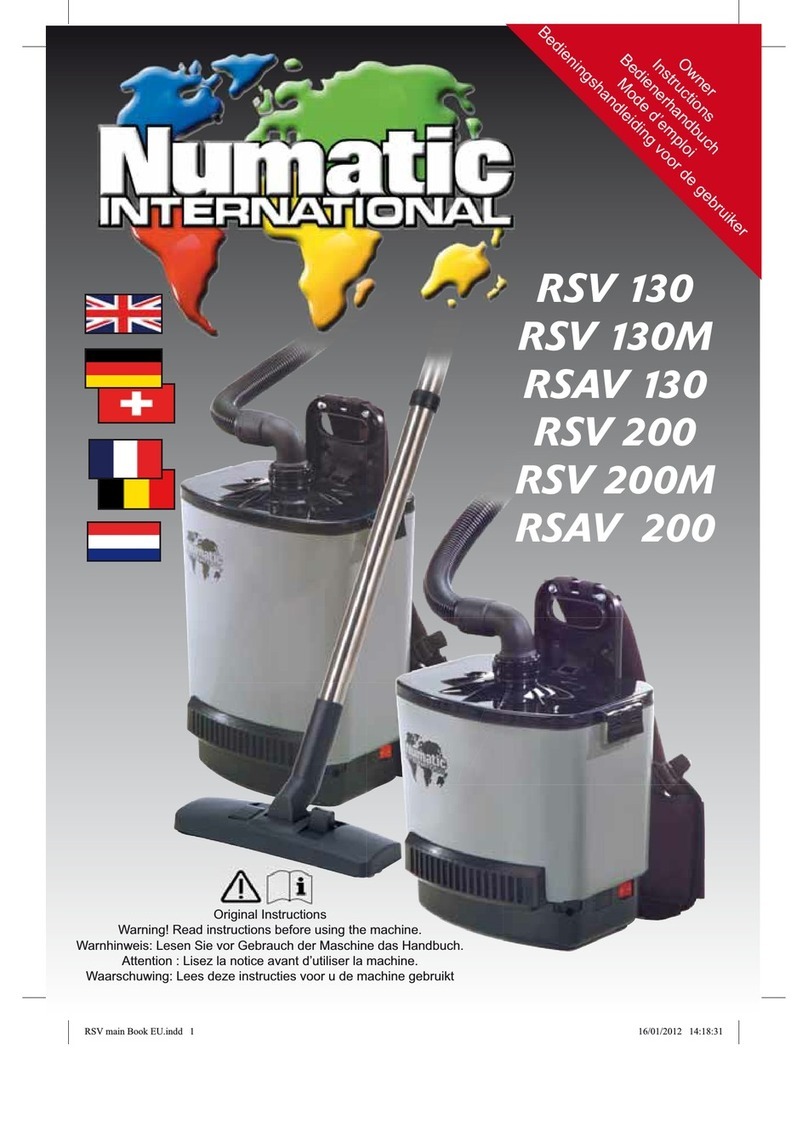 Numatic RSV 130 User manual