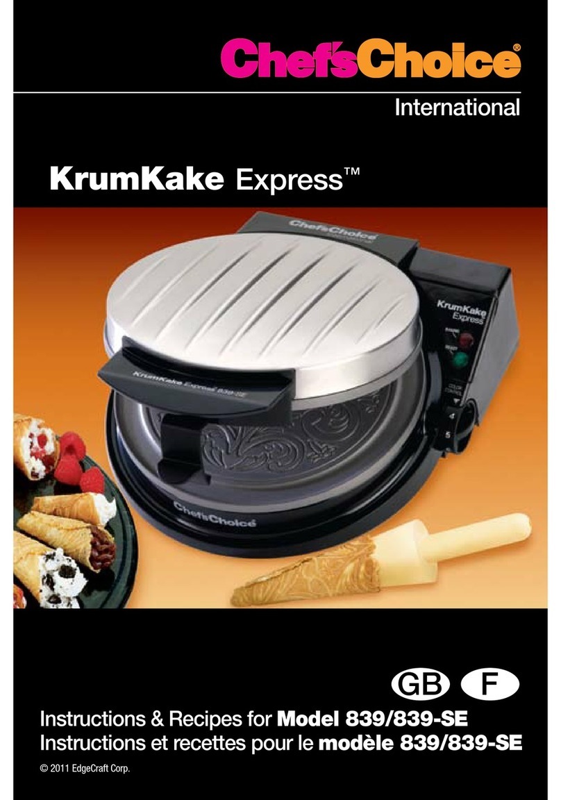 Chef's Choice KrumKake Express 839 Instructions & recipes Chef's Choice KrumKake Express 839 Instructions & recipes