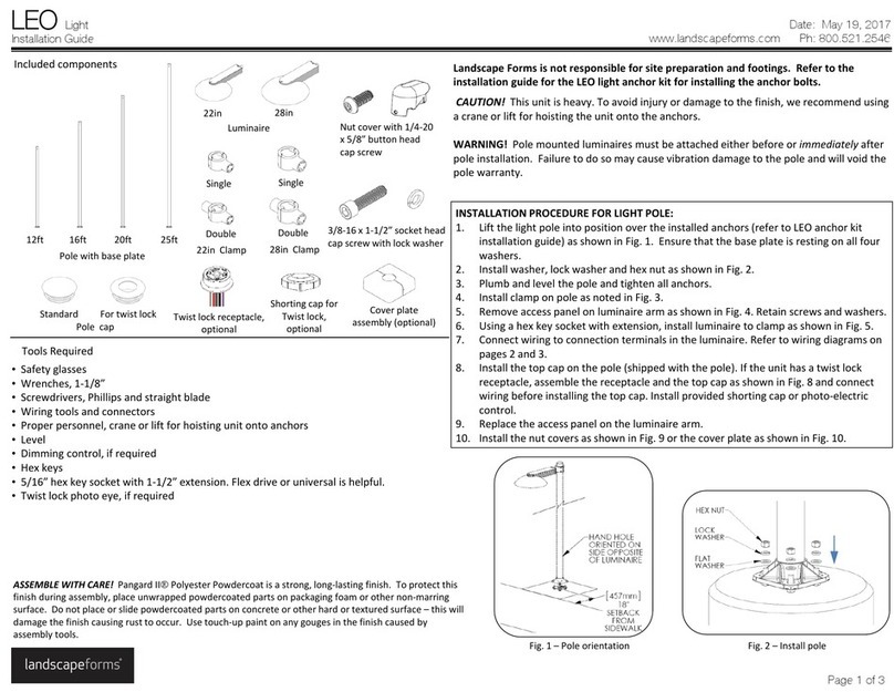 Landscape Forms LEO User manual
