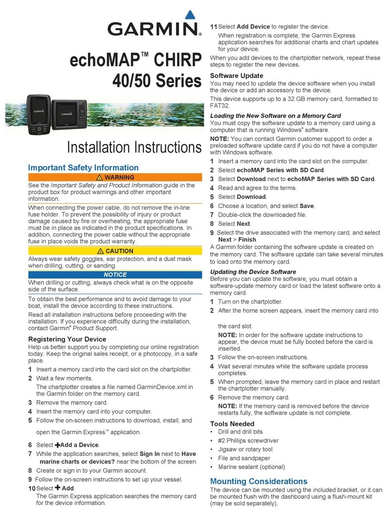 Garmin echomap 50 series installation instructions