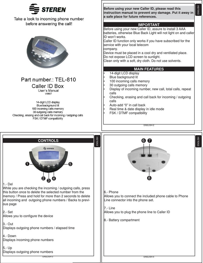 Steren TEL-810 user manual