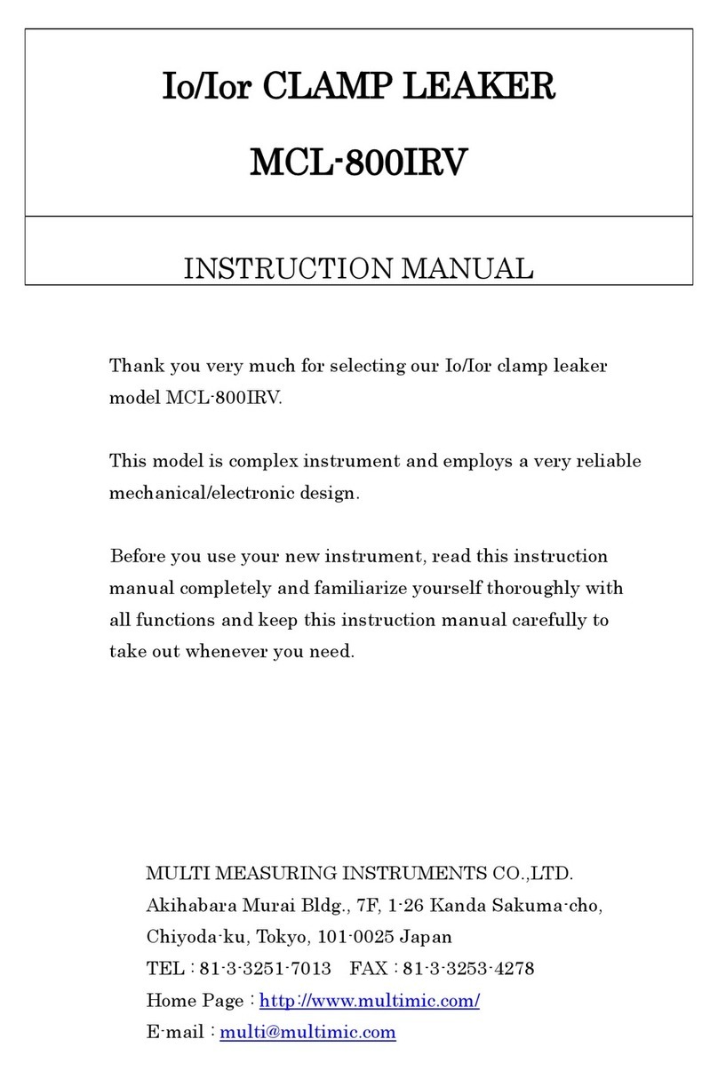 MULTI MEASURING INSTRUMENTS CO.,LTD. MCL-800IRV User manual
