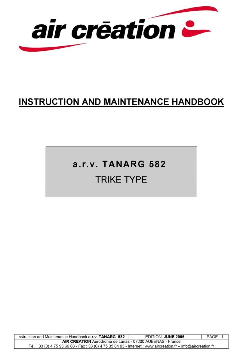 Air Creation TANARG 582 Instruction and maintenance handbook