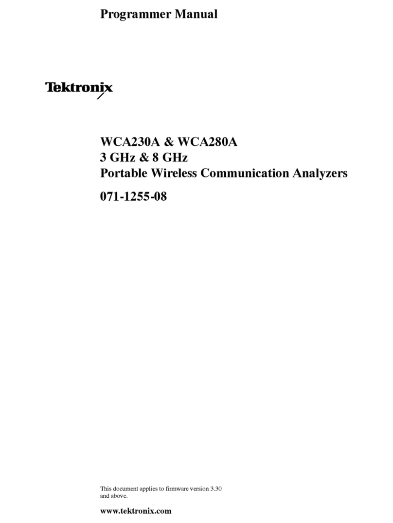 Tektronix WCA230A Operating and maintenance manual