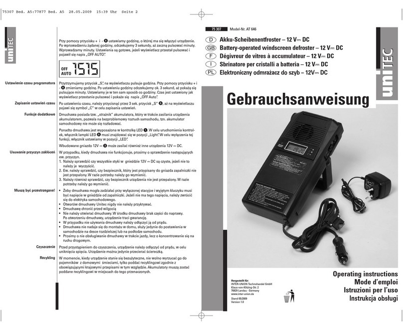 Unitec AT 646 operating instructions