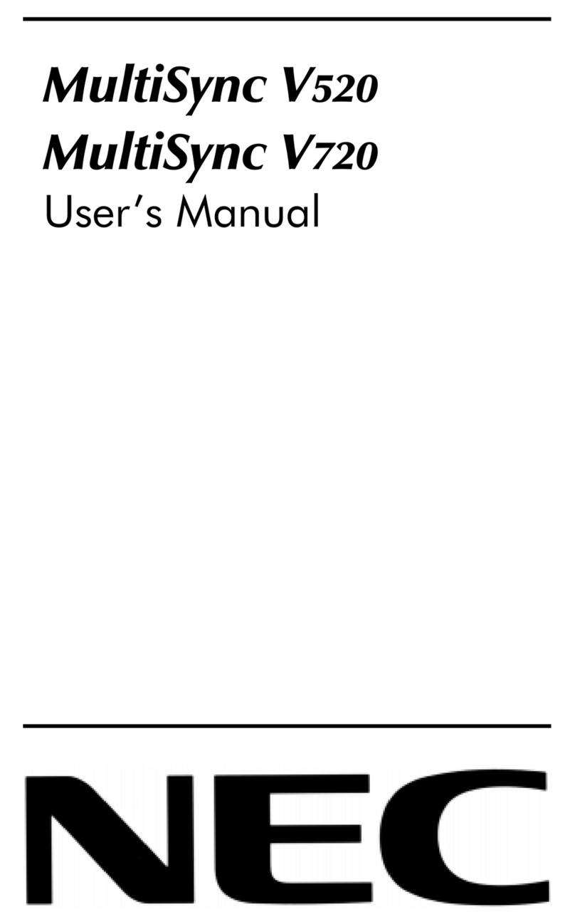 NEC MultiSync V520 Installation and operating manual