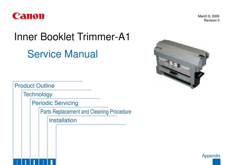 Canon Two-Knife Booklet Trimmer-A1 Service manual