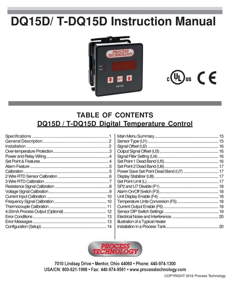 Process Technology DQ15D instruction manual