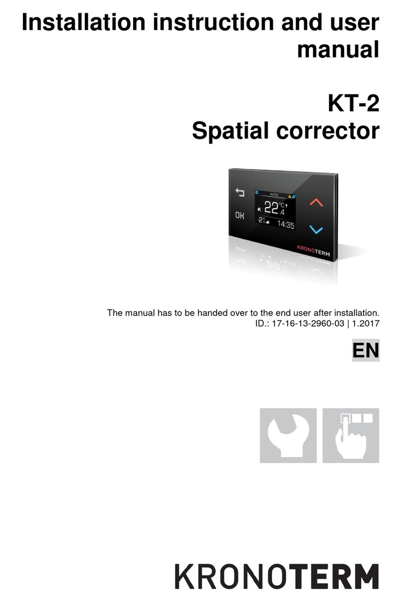 Kronoterm KT-2 Installation instructions and user manual Kronoterm KT-2 Installation instructions and user manual