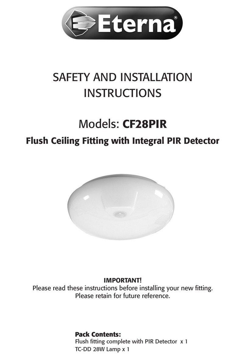 Eterna CF28PIR Safety and installation instructions Eterna CF28PIR Safety and installation instructions