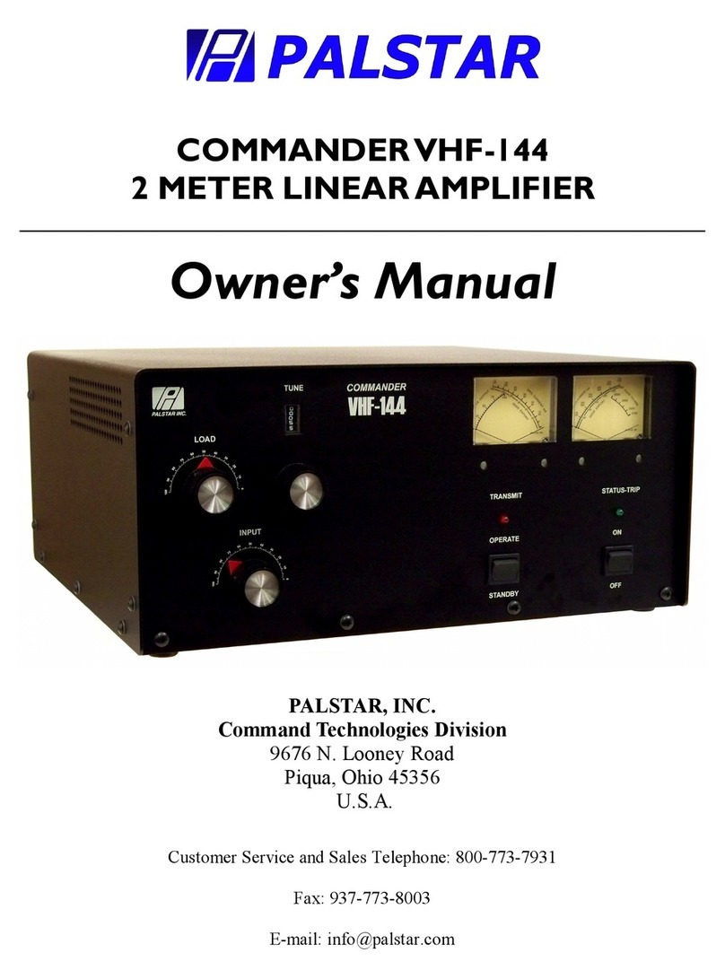 Palstar COMMANDER VHF-144 User manual