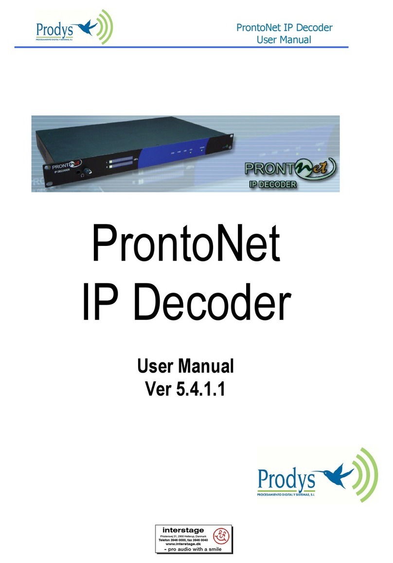 Prodys ProntoNet user manual