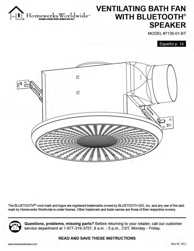 Homewerks 7130-01-BT User manual