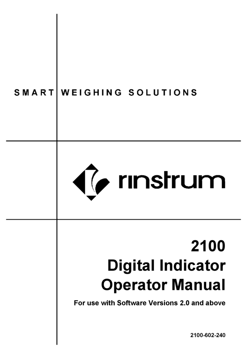 Rinstrum 2100 Operator's manual