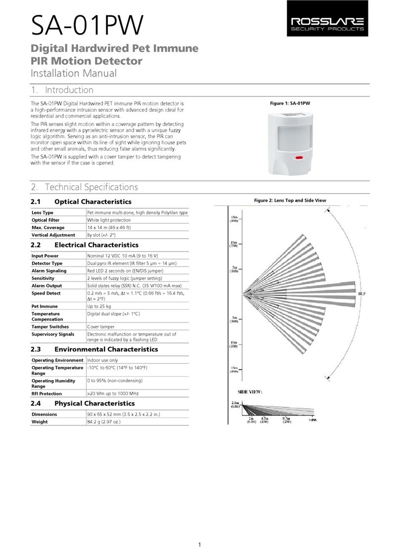 Rosslare SA-01PW installation manual