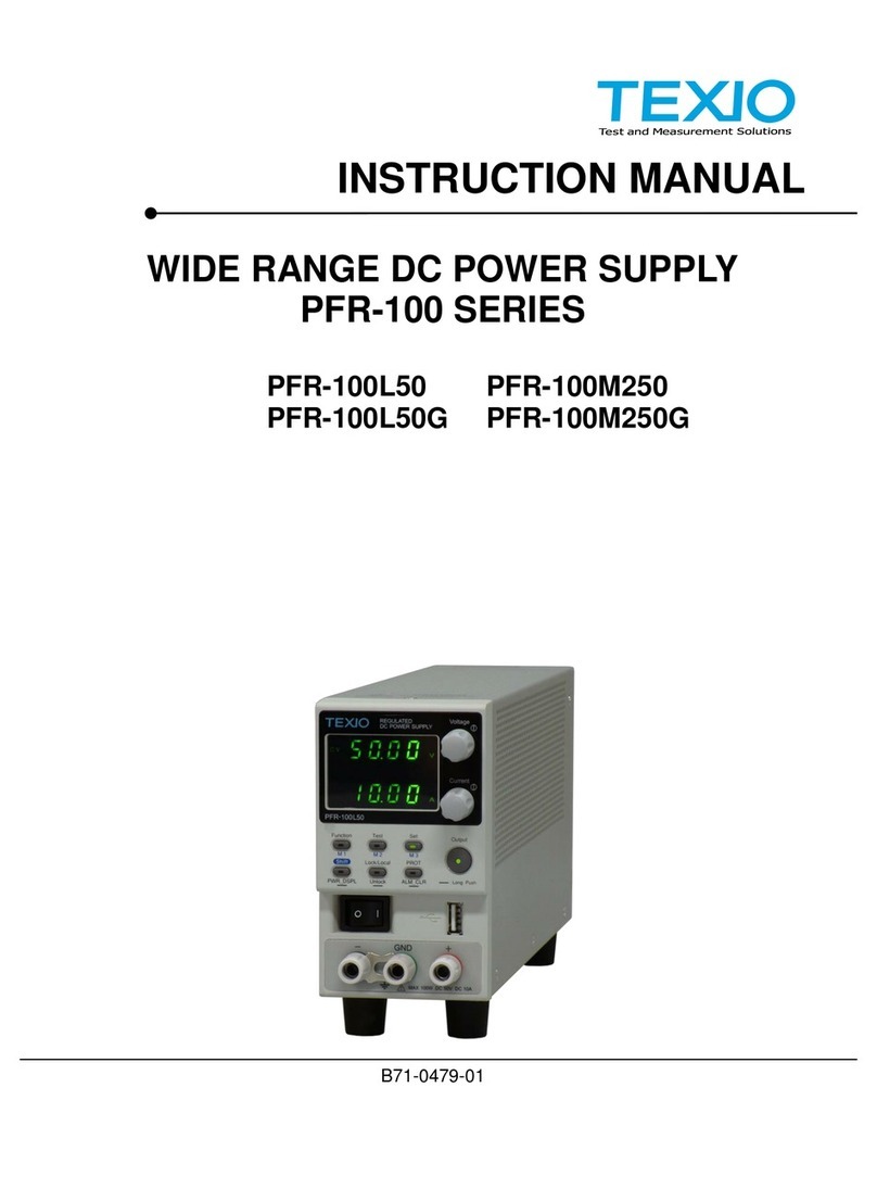 TEXIO PFR-100M250 Instruction manuals