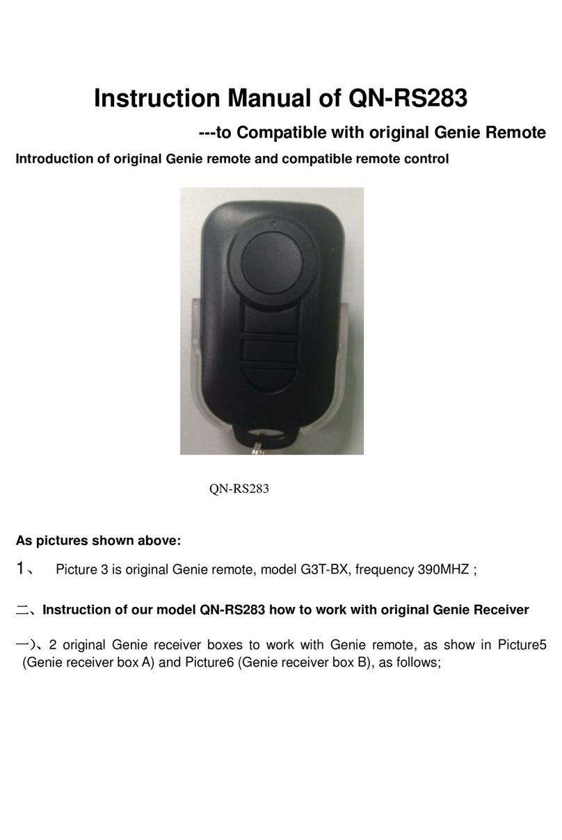 Genie QN-RS283 Instruction manual and parts listing