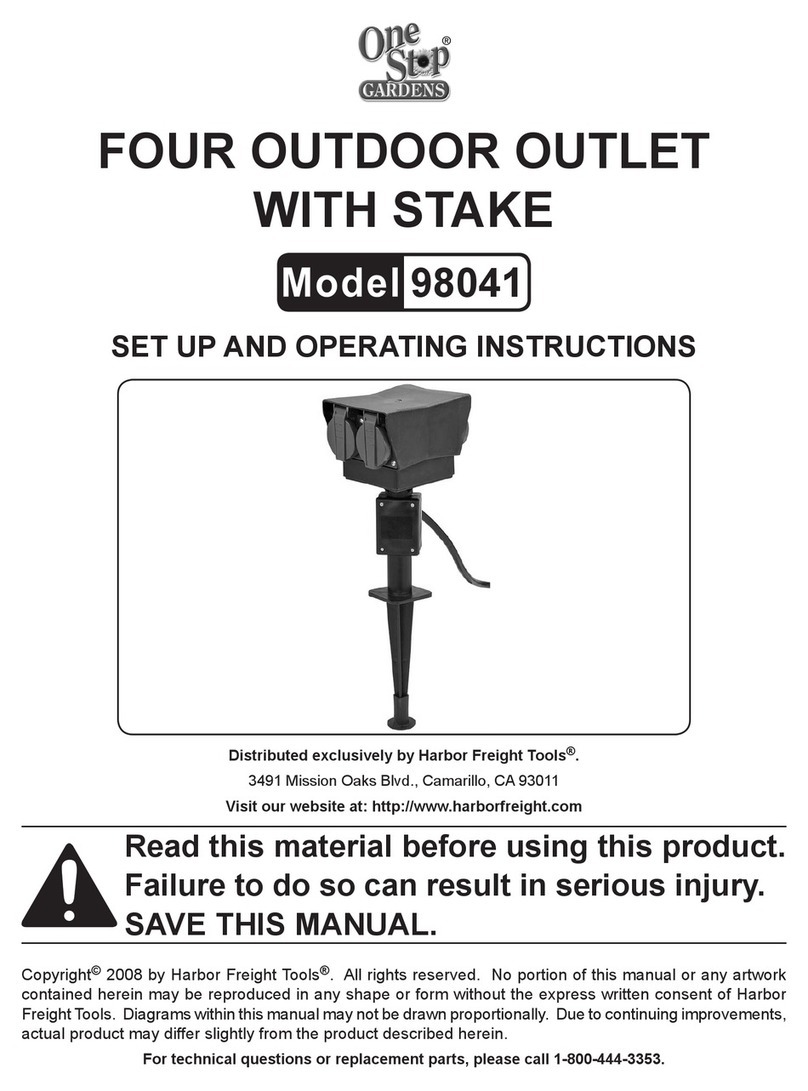One Stop Gardens 98041 Installation manual