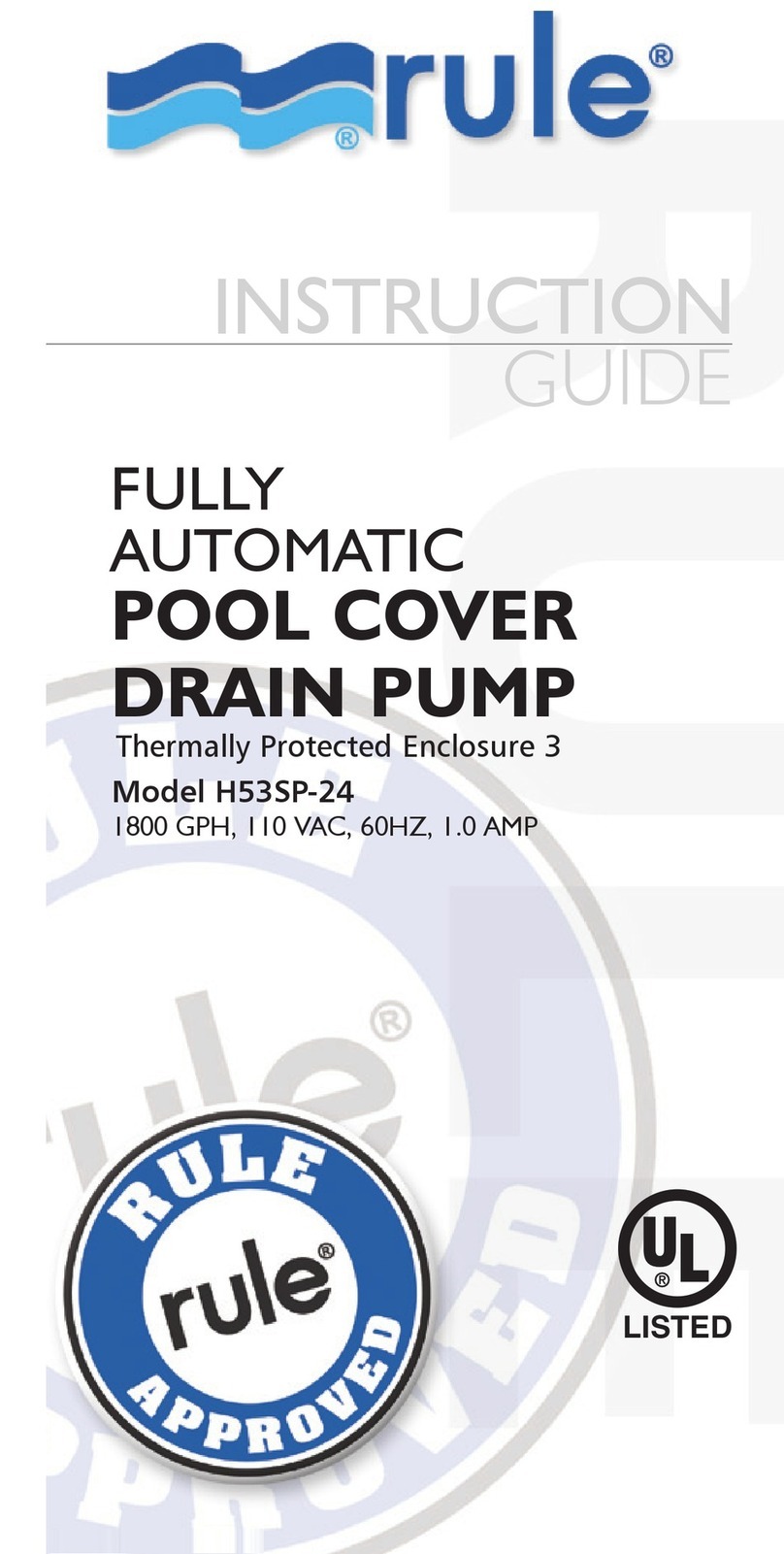 Rule H56SP-24 Instruction guide