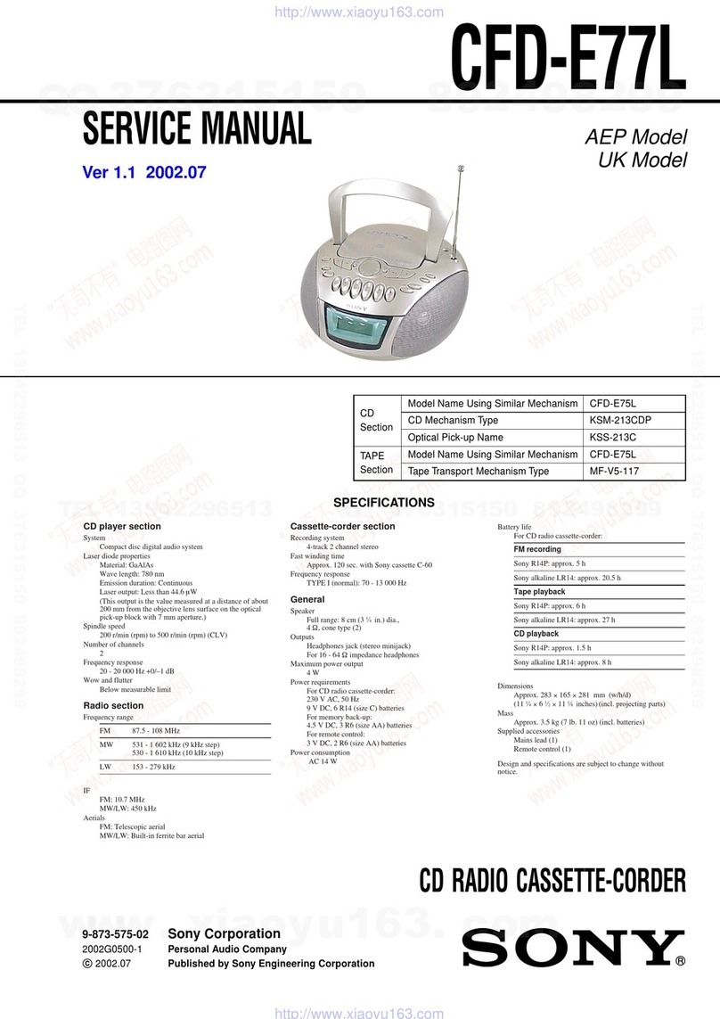 Sony CFD-E77L User manual