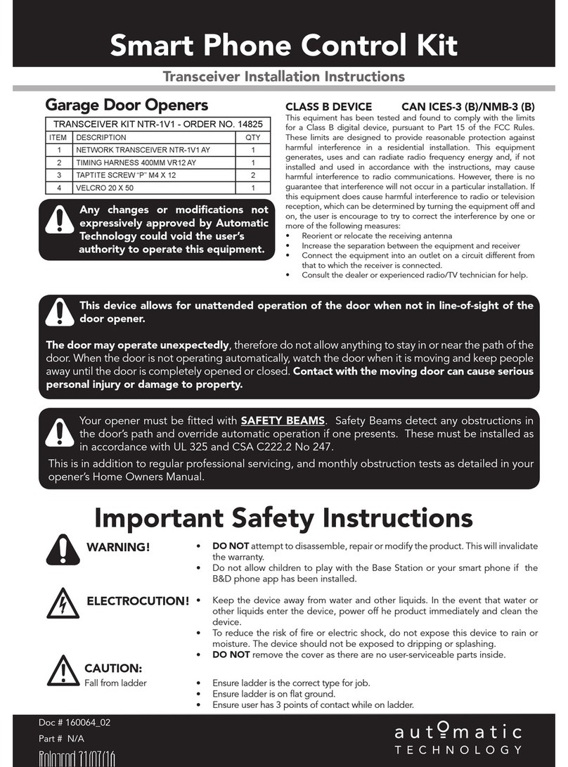 Automatic Technology AM-808 User manual Automatic Technology AM-808 User manual